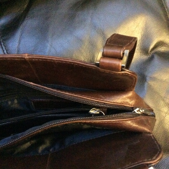 Vintage OPALE Italian Design leather shoulder bag - Picture 5 of 8